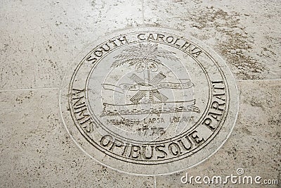 Seal of South Carolina in Fort Bonifacio, Manila, Philippines Editorial Stock Photo