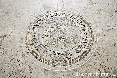 Seal of South Dakota in Fort Bonifacio, Manila, Philippines Editorial Stock Photo