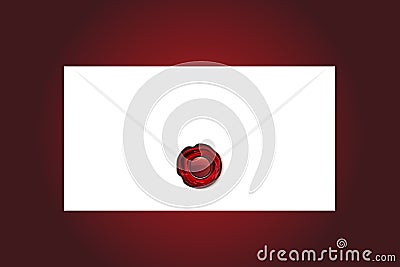 Seal stamp in red vintage image to close a letter elegant and luxury vector graphic illustration Vector Illustration
