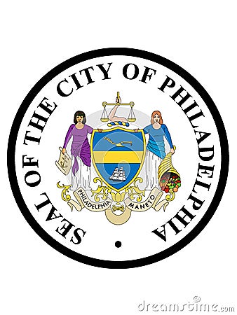 Seal of USA City of Philadelphia, Pennsylvania Vector Illustration