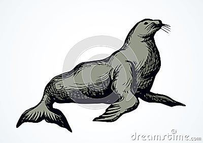 Seal. Vector drawing Vector Illustration