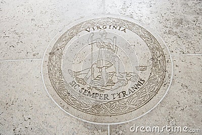 Seal of Virginia in Fort Bonifacio, Manila, Philippines Editorial Stock Photo