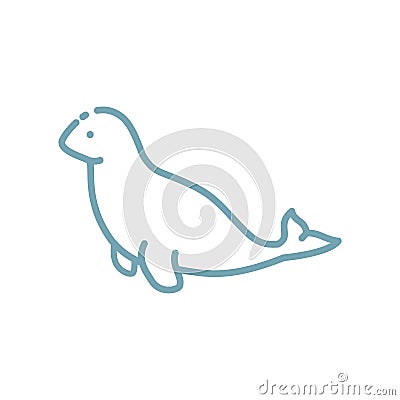 Seal on a white background. Vector illustration decorative design Vector Illustration