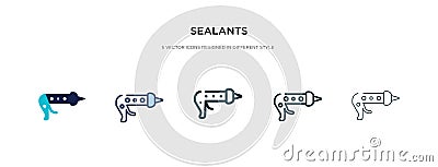 Sealants icon in different style vector illustration. two colored and black sealants vector icons designed in filled, outline, Vector Illustration