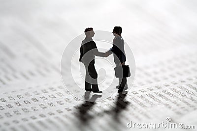 Sealing a business transaction with a handshake Stock Photo