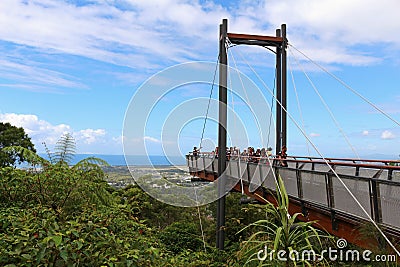 Sealy Lookout Forest Sky Pier at Coffs Harbour Editorial Stock Photo