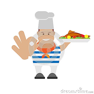 Seaman cook Vector Illustration