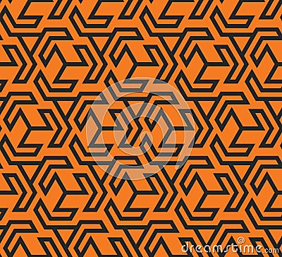 Seamles geometric pattern with triangular shapes black and yellow - vector eps8 Vector Illustration