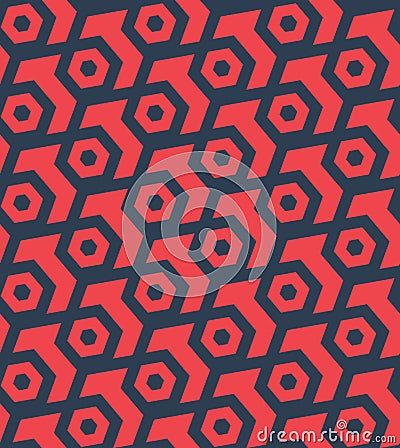 Seamles hexagonal abstract geometric pattern - vector eps8 Vector Illustration