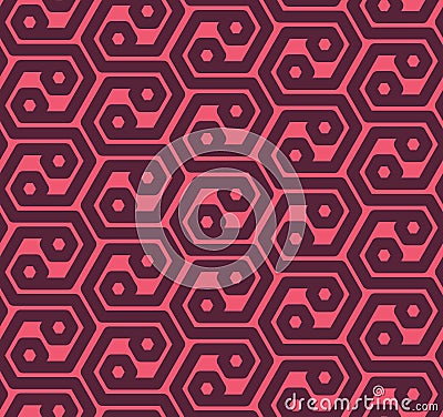 Seamles hexagons abstract geometric pattern - vector eps8 Vector Illustration