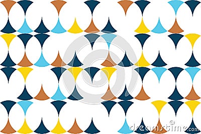 Seamless, abstract background pattern made with circular shapes Vector Illustration