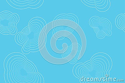 Seamless, abstract background pattern made with organic shaped repeated lines Vector Illustration