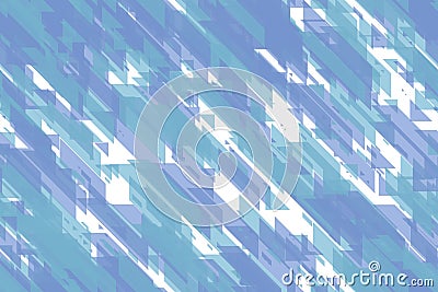 Seamless abstract blue diagonal blocks, triangles and diagonal lines tiling design Stock Photo