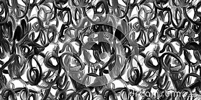 Seamless abstract chaotic messy acrylic paint scribble pattern Stock Photo