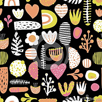 Seamless abstract colorful vector kids pattern Vector Illustration