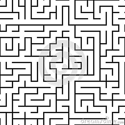 Seamless abstract complex maze, labyrinth Vector Illustration