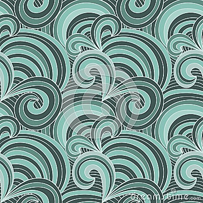 Seamless abstract curl pattern Vector Illustration