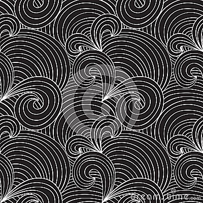 Seamless abstract curl pattern Vector Illustration