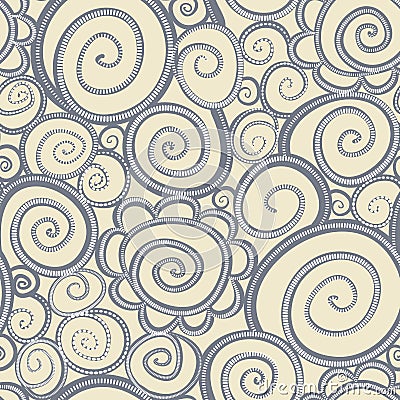 Seamless abstract curly wave pattern Stock Photo