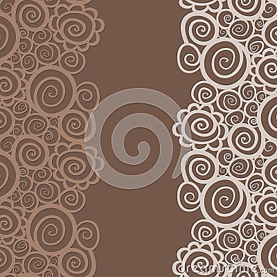 Seamless abstract curly wave pattern Stock Photo