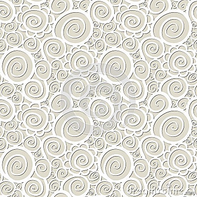 Seamless abstract curly wave pattern Stock Photo