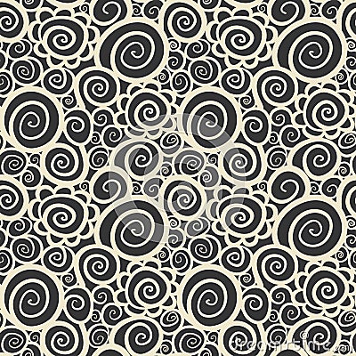 Seamless abstract curly wave pattern Stock Photo