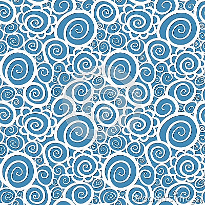 Seamless abstract curly wave pattern Stock Photo