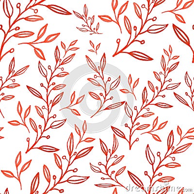 Seamless abstract floral pattern, hand drawn illustration can be used for textile printing or background, wallpaper, ad, banner Cartoon Illustration