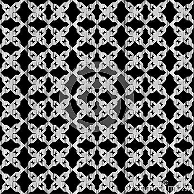 Seamless abstract geometric pattern. Mosaic texture. Chain texture. Brushwork. Hand hatching. Scribble texture. Vector Illustration