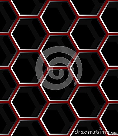 Seamless abstract honeycomb mesh background - hexagons. Vector Illustration