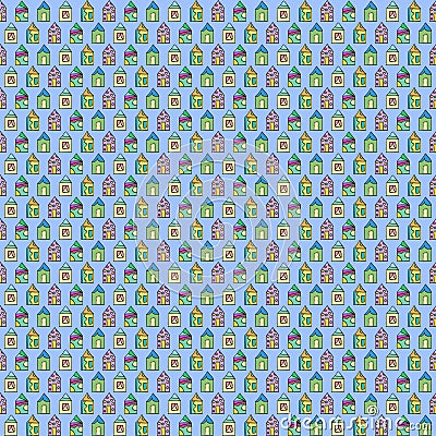 Seamless abstract hoses pattern Vector Illustration