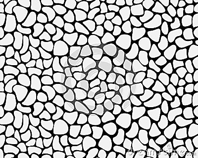 Seamless abstract irregular cobblestone pattern. Vector leather or paving stone texture. Vector Illustration