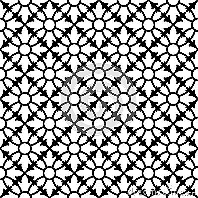 Seamless abstract linear indian art ornamental pattern Vector Illustration