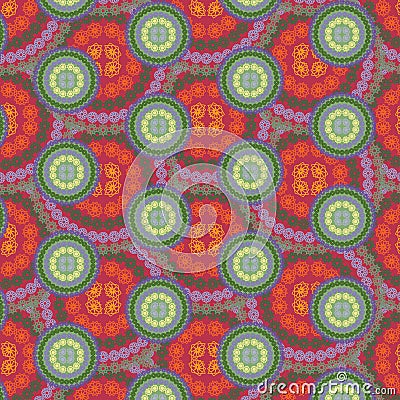 Seamless abstract mandala multicolor pattern Vector Illustration