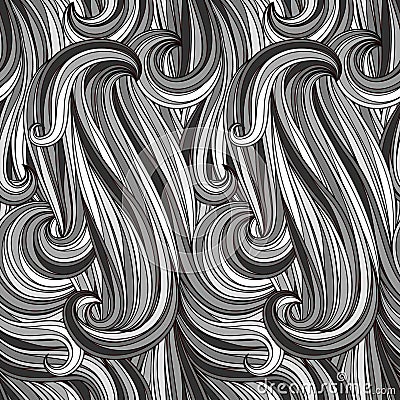 Seamless abstract monochrome pattern Vector Illustration