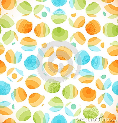 Seamless abstract original pattern with circles Dotted multicolor background Stock Photo