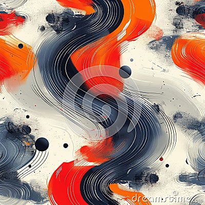 Seamless abstract pattern background. AI generative. Creative Stock Photo