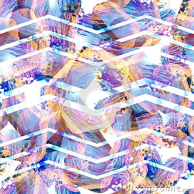 Seamless abstract pattern. Batik shades. Stock Photo