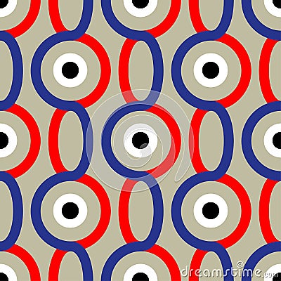 Seamless abstract pattern in constructivism soviet style. Vector vintage 20s geometric ornament Vector Illustration