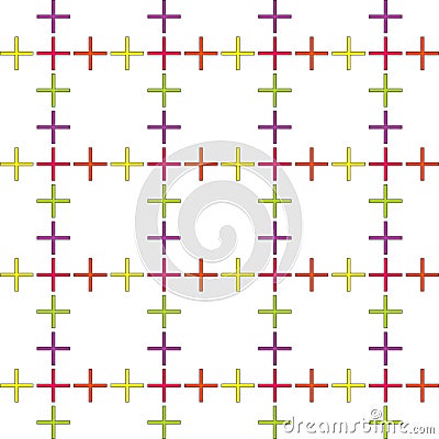 Seamless abstract pattern created from repetition of plus sign symbols Stock Photo