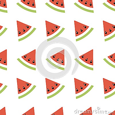 Seamless abstract pattern geometric illustration with melons, summer wallpaper for textile printing or background, banner Cartoon Illustration