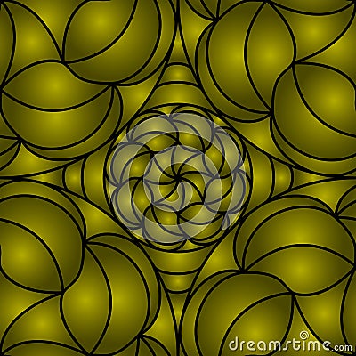 Seamless abstract pattern of gradient shapes. Colorful unusual background creates three-dimensional shapes Vector Illustration