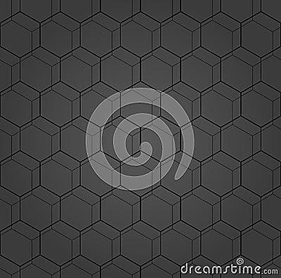 Seamless Abstract Pattern With Hexagons Stock Photo