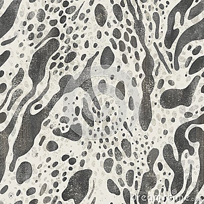 A seamless abstract pattern with ink splashes. Stock Photo