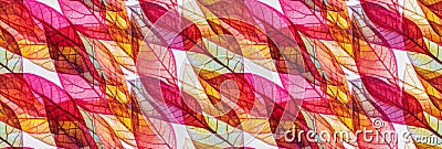 Macro texture of beautiful leaves in rainbow colors tones. AI generative illustration Cartoon Illustration