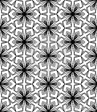 Seamless abstract pattern Vector coloring book Vector Illustration