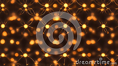 Seamless abstract patterns of interconnected glowing nodes --tile Stock Photo