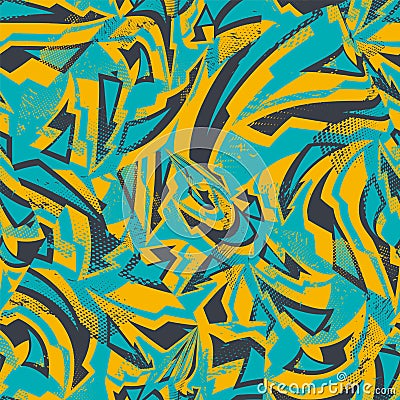 Seamless abstract unique urban geometry pattern Vector Illustration