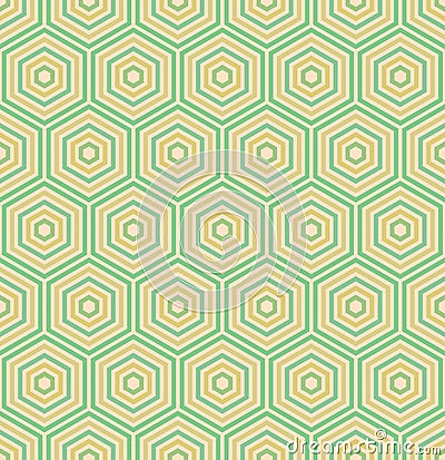 Seamless Abstract Vector Pattern With Hexagons Vector Illustration