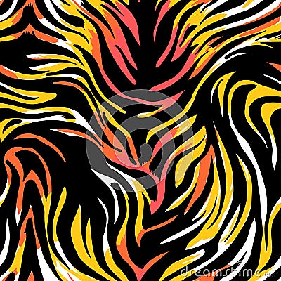 Seamless abstract wild exotic animal print.Leopard, zebra,gepard, tiger striped pattern. Vector Illustration